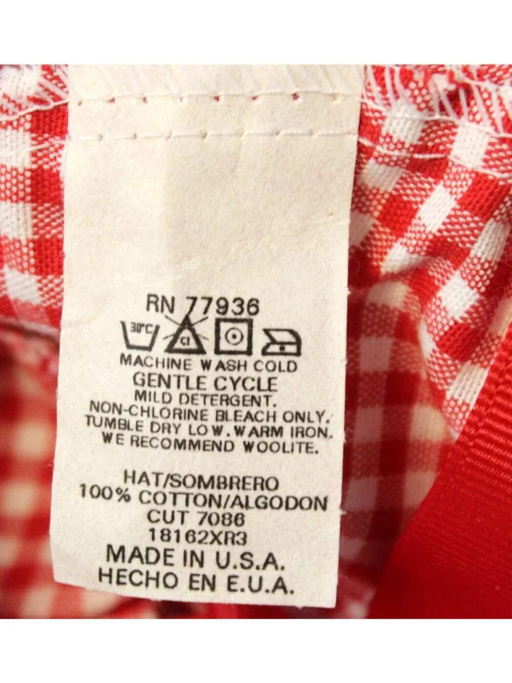 VTG Pete's Partners Jon Jon Romper & Hat Red Boys sz 12m Sailboat Red Gingham